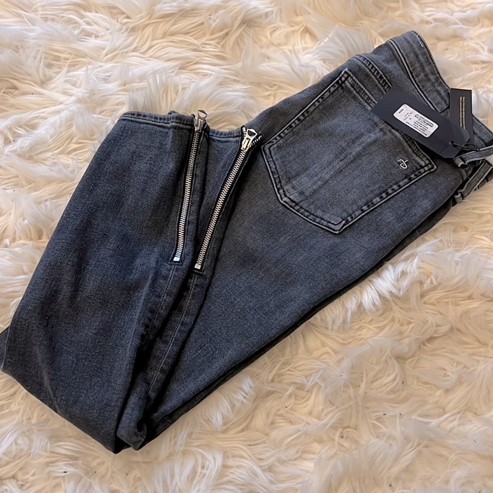 ⭐️ Rag and Bone ⭐️ Cate Zip Hem Ankle Women's Skinny Jeans Abbey Road